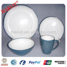 16pc Reactive Glaze Dinnerware Set Louça de barro